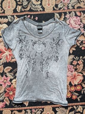 Y2K Womens Rhinestone Shirt